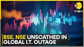 Indias stock exchanges survive global Microsoft windows outage  World News  WION [upl. by Eelrebma]