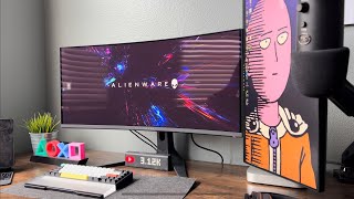 ALIENWARE AW3423DWF QDOLED GAMING MONITOR  THIS IS WAY TOO GOOD [upl. by Rosco]