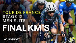 SPRINTING MASTERCLASS 🚴‍♂️💨  Tour de France Stage 12 Final Kilometres  Eurosport Cycling [upl. by Mandi176]