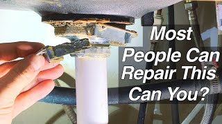 How to Replace A Kitchen Sink Strainer Drain Install DIY New Homeowner [upl. by Nylemaj190]