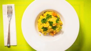 Rizoto me karkaleca dhe pomodorini  Risotto with shrimp and pomodorini [upl. by Ahsied]