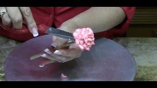 How to Pipe Mums on a Stick  Cake Decorating [upl. by Ingeberg]