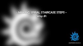 Lightwave 3D  Making spiral staircase steps  Way 1 [upl. by Alimrahs]