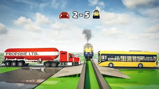 Vehicles vs Train Which vehicle can stop the train  Teardown [upl. by Wylma406]