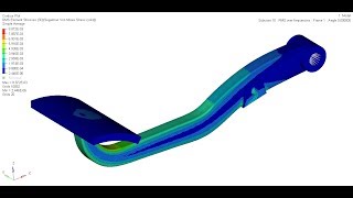 PSD analysis of an arm bracket using Optistruct [upl. by Oiramel]