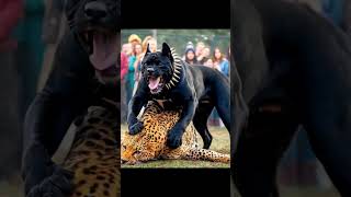 Cani corso vs leopardo [upl. by Yltneb]