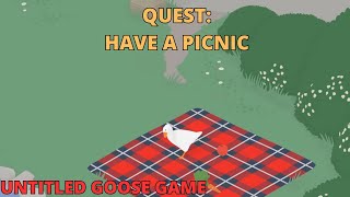 HOW to have a picnic Untitled Goose TUTORIAL Have a picnic Untitled Goose game [upl. by Muryh88]