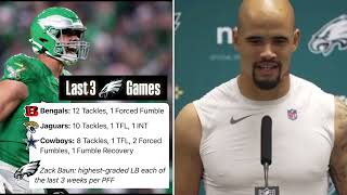 💚 Eagles Zack Baun Leaned on Wife  Agent During Tough Times  Hard Work Paying Off in Philly [upl. by Revilo499]