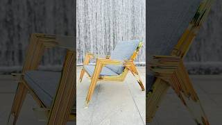 Recycled skateboard and epoxy lounge chair ✨ recycledskateboards furnituredesign [upl. by Aimak]