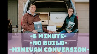 No Build  Minivan Camper Conversion Kit  5 Minute [upl. by Alehc]