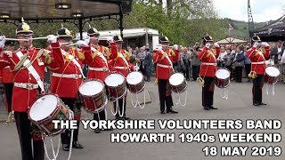 The Yorkshire Volunteers Band performing at Haworth 1940s weekend 2019 4K [upl. by Changaris]