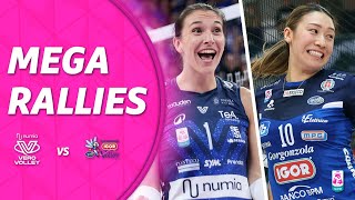 MEGA RALLIES of the match Milano  Novara  Serie A1 Tigotà 2425  Lega Volley Femminile [upl. by Ahsratal294]