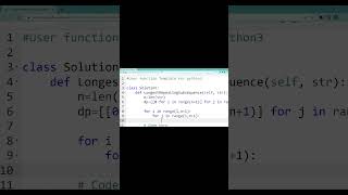 Day8Longest Repeating Subsequence PYTHONGEEKSFORGEEKS 18JULY [upl. by Jarrell]