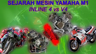 Sejarah Mesin Yamaha M1  INLINE 4 vs V4 motogp yamahamotogp [upl. by Hulbert]