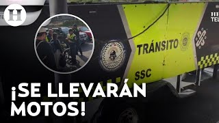 ¡Motociclistas sin casco son detenidos CDMX revisa que cumplan con el nuevo reglamento de tránsito [upl. by Coonan804]