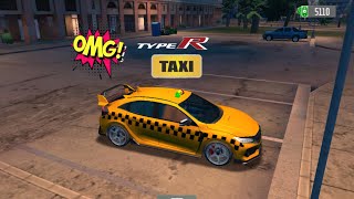 3 Taxi Sim 2022 Evolution  Honda Civic Type R  CAR UBER DRIVER GAME  Car Games 3D Android iOS [upl. by Alebasi]