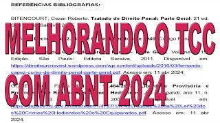 TCC Referência ABNT 2024  Como Formatar [upl. by Hgielra]