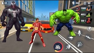 Spiderman Hulk Ironman Captain America Vs Criminal  Spider Fighter 3 [upl. by Eecyac]