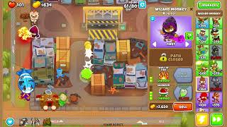 Bloons Tower Defense 6  Scrapyard  Hard  Half Cash Alternate Bloons Rounds  No Lives Lost [upl. by Ahmed541]