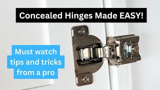 Concealed Hinges Made Easy [upl. by Vtarj]