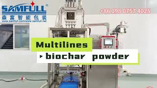 Multi track biochar powder sachet filling machineautomatic powder sachet packing systemfactory [upl. by Carman]