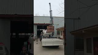 The truckmounted crane installed on the truck is manufactured with the truckmounted crane [upl. by Chrissy]