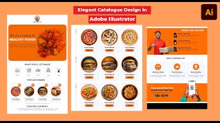 How To Design An Elegant Restaurant Catalogue Design in Adobe Illustrator [upl. by Berthoud]