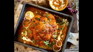 Roasted whole Cauliflower Tikka Masala Recipe [upl. by Eliades98]