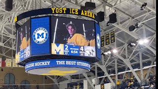 Michigan Wolverines 202324 Goal Horn “Hail To The Victors” LIVE At Yost Ice Arena [upl. by Judie410]