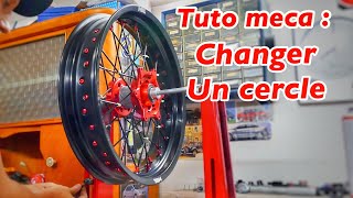 TUTO MECA  CHANGER UN CERCLE rayonnage jantes  roue [upl. by Nabroc]