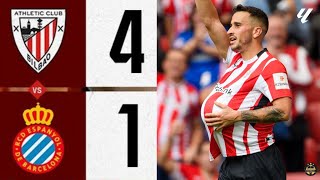 Athletic Bilbao vs Espanyol 41 Resumen  LALIGA  20242025 [upl. by Nolyad]