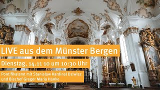 Pontifikalamt aus dem Münster Hl Kreuz zu NeuburgBergen Diözese Eichstätt  14112023 [upl. by Fidela802]