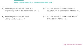 Y1 Differentiation » 23 The Gradient Function » Example ALevel Maths [upl. by Cirad458]