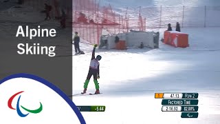 Valerii REDKOZUBOV Super CombinedSlalomAlpine SkiingPyeongChang2018 [upl. by Maxma692]