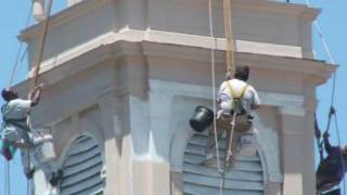 Steeplejacks Painting a Church Steeple [upl. by Cacie189]