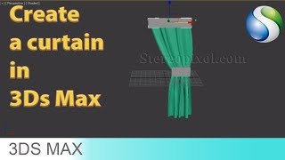 How to create a curtain in Autodesk 3Ds Max 2017  Beginner tutorial [upl. by Lacy]