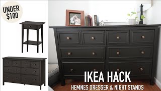 DIY UPCYCLED DRESER  Ikea Hemnes Dresser amp Night Stand HACK [upl. by Esra752]