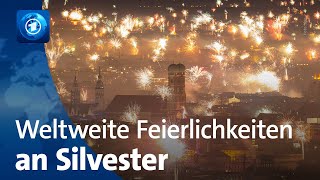 Silvesterfeierlichkeiten Die Welt begrüßt das Jahr 2024 [upl. by Neff]