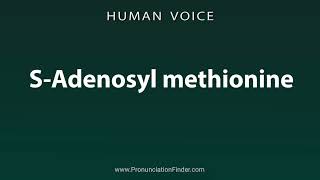 How To Pronounce S Adenosyl methionine [upl. by Ecart146]