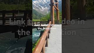 Walking over the Kappa Bashi bridge Azusa River japan azusariver kamikochi  japan [upl. by Yliak]