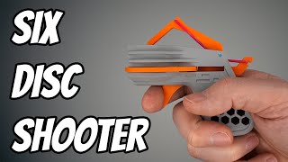 3D Printable 6Disc SemiAutomatic Shooter [upl. by Oterol296]