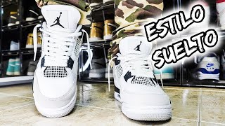 ⚠️COMO ATAR JORDAN 4 ESTILO SUELTO 2024 HOW TO LOOSELY LACE JORDAN 4s [upl. by Maggi]