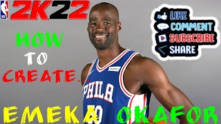 NEW NBA 2K22 Best Emeka Okafor face creation Tutorial EVER [upl. by Nelav]