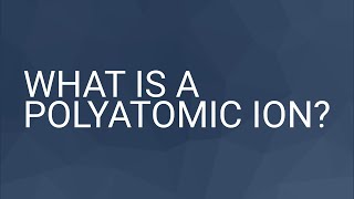 Monoatomic and polyatomic ions  Fundamentals of Chemistry  LabTurtle [upl. by Bobbie]