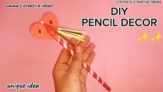 DIY Pencil decor idea 💡  ummas creative ideas 100kkviews DIY [upl. by Ann-Marie228]