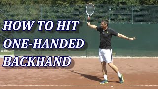 How To Hit A Tennis OneHanded Backhand In 6 Steps [upl. by Atrim]