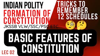 Making of Indian Constitution  Tricks to remember 12 schedules of Constitution by EACT CLASSES [upl. by Sabine]