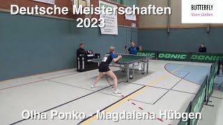 Olha Ponko  Magdalena Hübgen  Deutsche Meisterschaften U19 2023  Highlights [upl. by Patrizio]