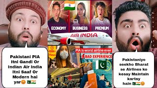 India Air India Airline Hygiene Vs Pakistan PIA Airline Hygiene  Pakistani Reaction [upl. by Enahs]