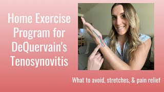 Home Exercises for DeQuervain’s Tenosynovitis [upl. by Noynek]